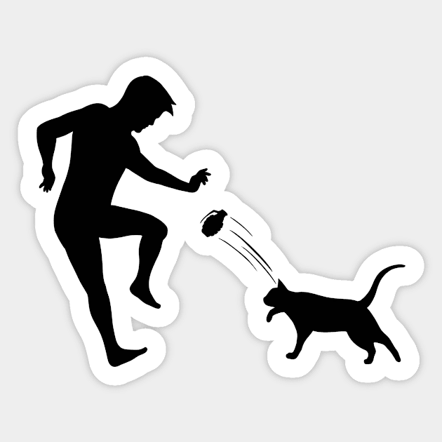 Kitty Cat Frienship Mens Sticker by WeFlaps Comics Merch